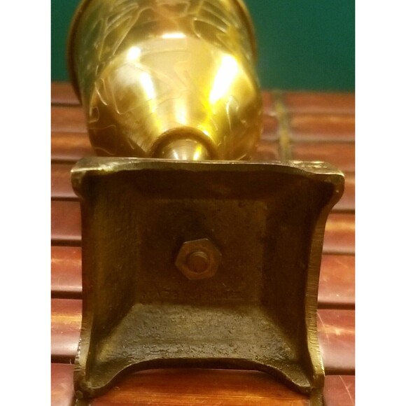 Vintage Bronze Ornate Abstract Chalice Cup Made In Israel 6" High 2.5" Diameter - Picture 7 of 7